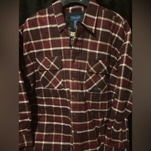 Vintage Towncraft Red and White Plaid Insulated Flannel Jacket NWT